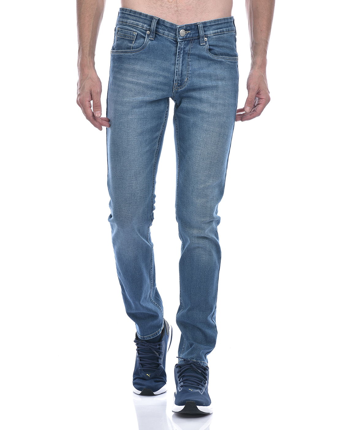 Numero Uno Men Faded Blue Jeans